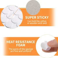 Make Candle Wax Fixed Base Bracket Candels Accessories White Heat-resistant Foam Double-sided Tape Candle Wick Stickers Material 2