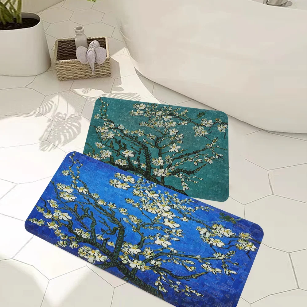 

Van Gogh Art Painting Floor Mat Bath Mat Nordic Style Home Doormat Bathroom-Toilet Mats Bedroom Welcome Doormat