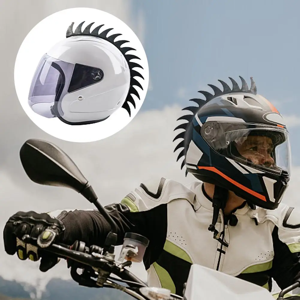 

6 Color Retro Biker Motocross Mohawk Helmet Mohawks 1pc Motorcycle DIY Helmet Helmet Mohawk Spikes Sticker Decoration B8I6