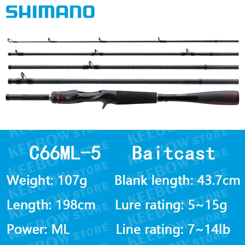 SHIMANO ZODIAS PACK TRAVEL Rod 4/5 SECTIONS Carbon Fiber L/ML/M/MH POWER  Ultralight Hard Bass Fishing Spinning Baitcasting Rod - AliExpress