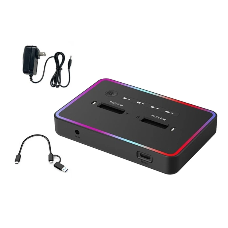 

Корпус M.2 NVMe RGB Док-станции M.2 NVME USB 3.1 USB C NVME-считыватель