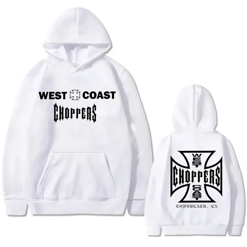 West Coast Choppers Cross Logo Graphic Printred Hoodie Men's