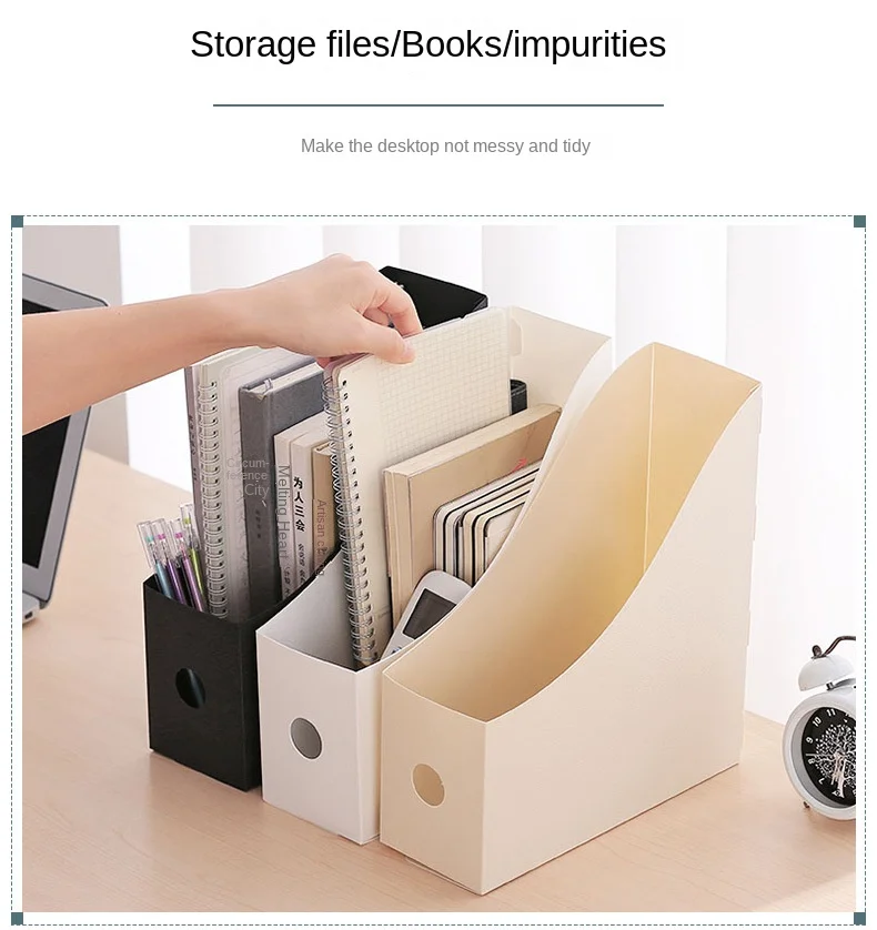 Simple and Convenient To Organize The Storage File Frame Student Dormitory Desktop Book Stand Box Thickened Plastic Foldable