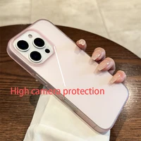 Soft Matte Candy Transparent Phone Case For iPhone 16 15 14 Pro Max Plus 13 12 11 XR XS XsMax 8 Shockproof Silicone Bumper Cover 5