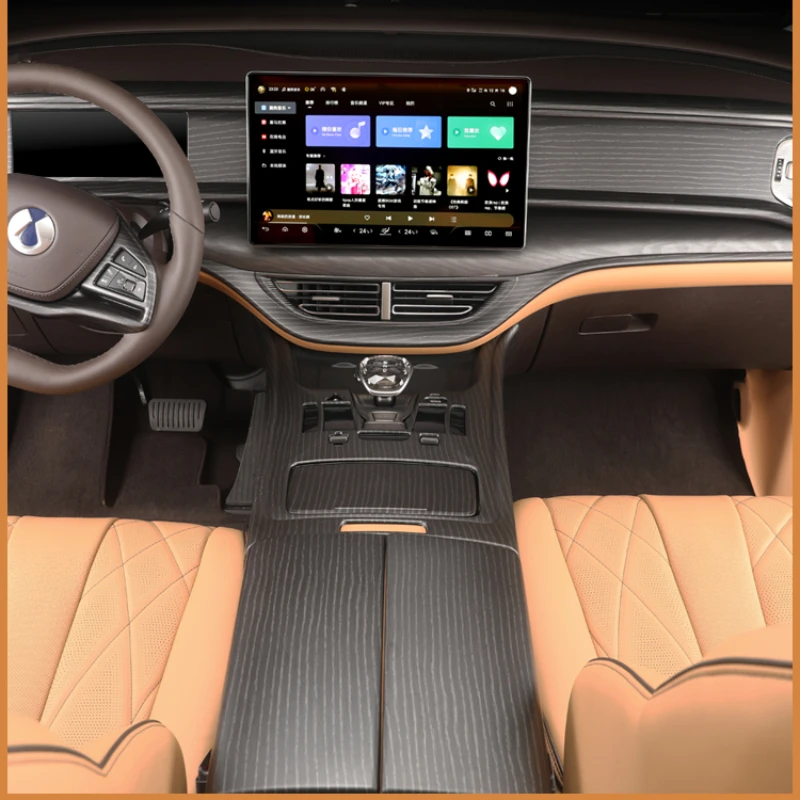 For Denza D9-Original Car Wood Grain Interior Modification Special Central Control Gear Panel Door Patch Modification
