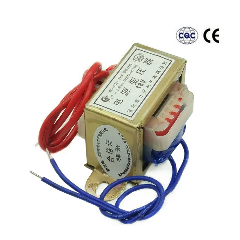 

EI41 Power Transformer AC 6V 9V 12V 15V 18V 24V 36V 48V Output Voltage 5W Copper Core Input 220V/380V Single/Dual Voltage Copper