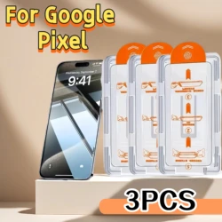 3 - Pack Premium Tempered Glass Screen Protectors with Fingerprint Resistance and Dust - Free Design - Google Pixel 8 Pro