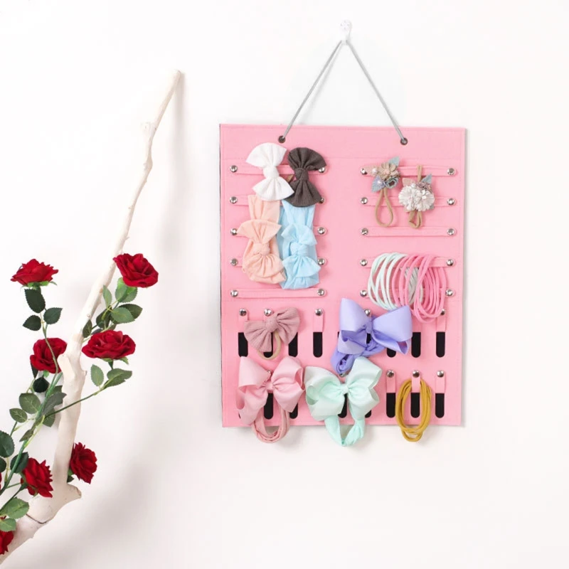 

Children Girls Felt Hairband Hairpin Display Storage Hanger Kids Barrettes Hairpins Holder Hanging Organizer Home Wall Decoratio