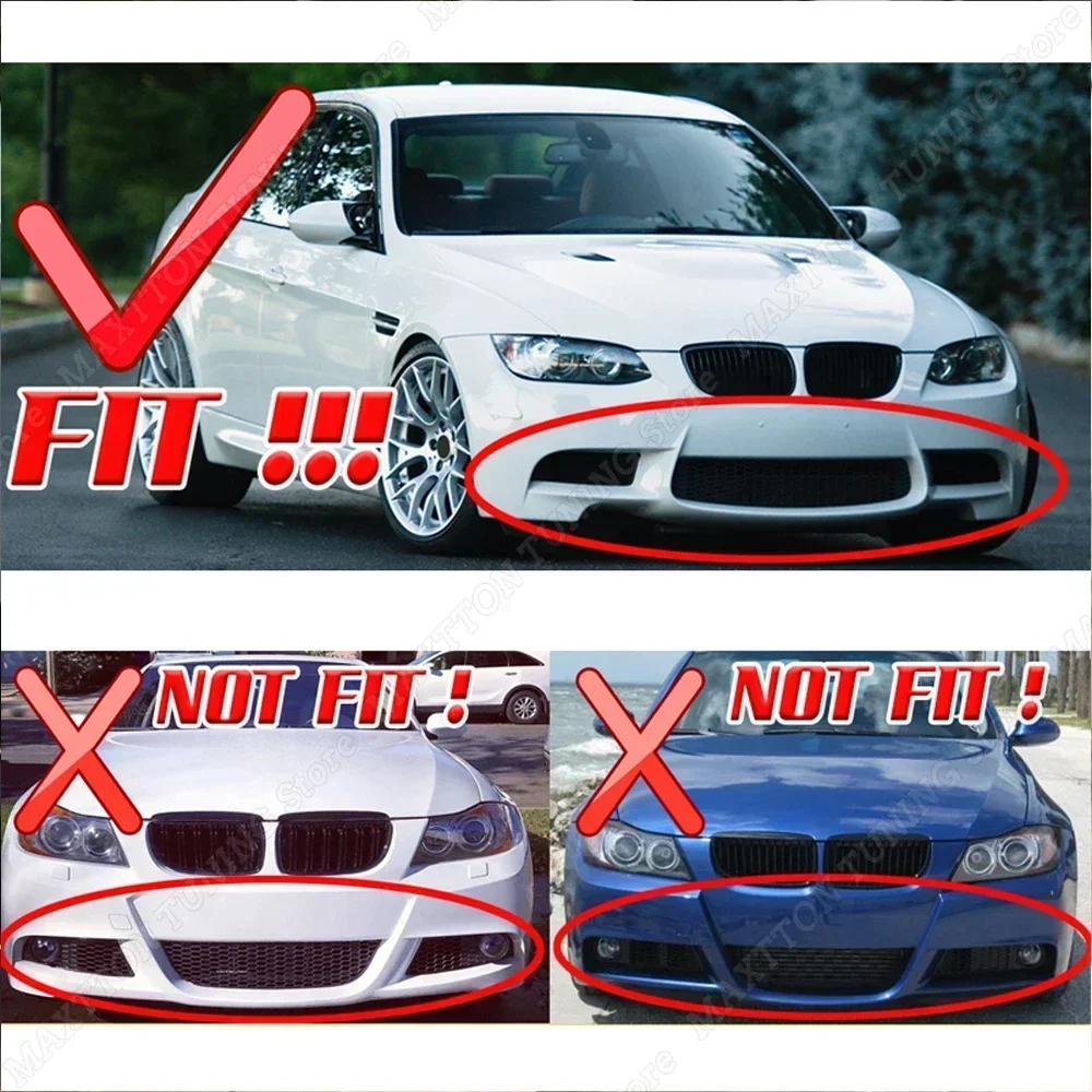 BMW 3 시리즈 E90 E91 E92 E93 M3 2007-2013 자동차 앞 범퍼 립 스플리터 스포일러 디퓨저 가드 글로스 블랙 액세서리