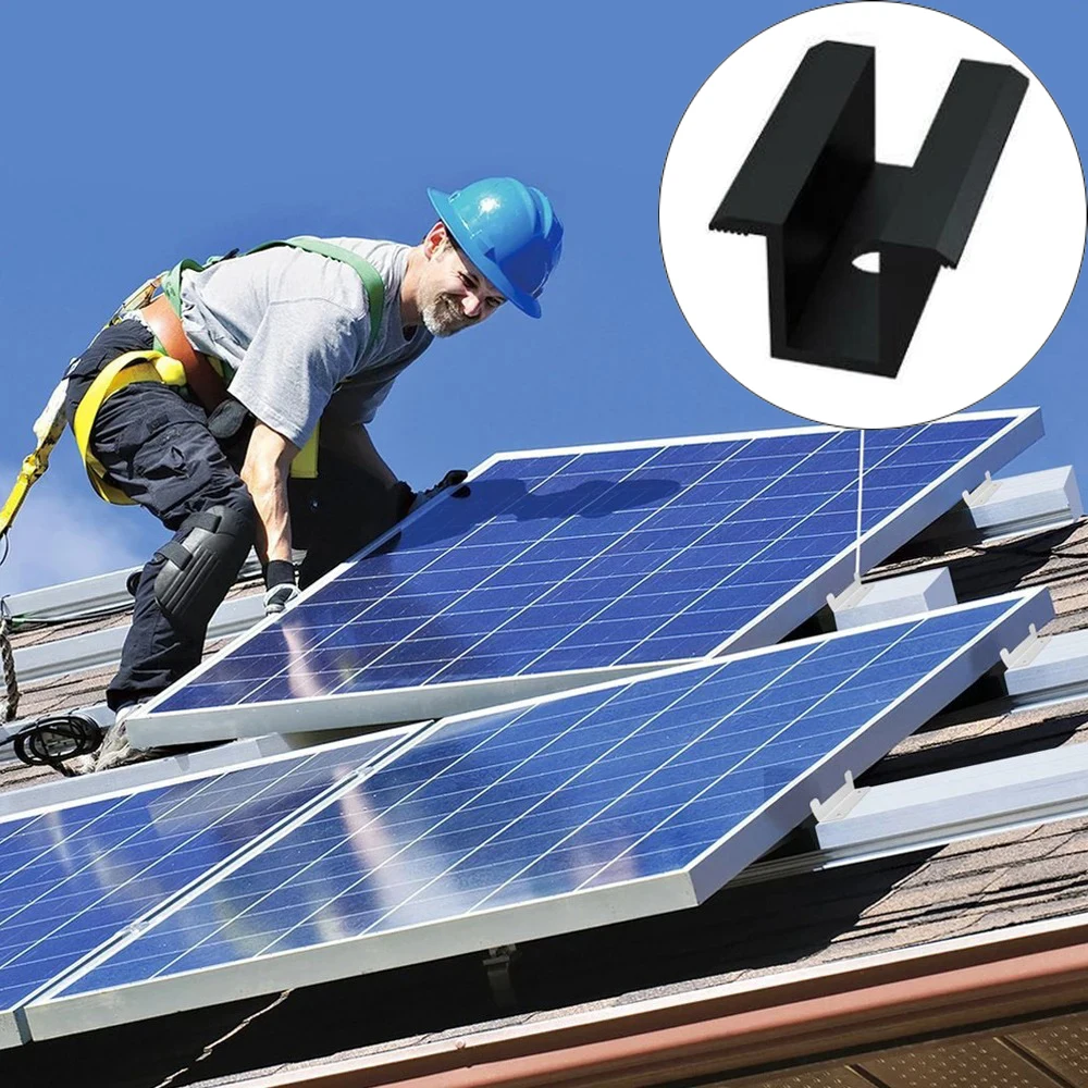 4/6/8pcs PV Solar Panels Centre Clamp Module Clamp Solar Mid Clamps Bracket All Frame Heights Panels Roof