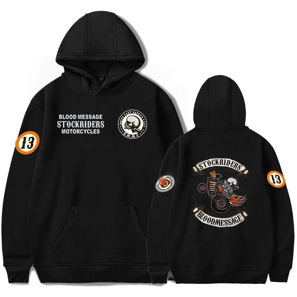 

Skull Stockriders Motorcycle Sweatshirts Hoodie Men/Women skull locomotive Sweatshirt Hoodies Streetwear Harajuku Jacket Coat