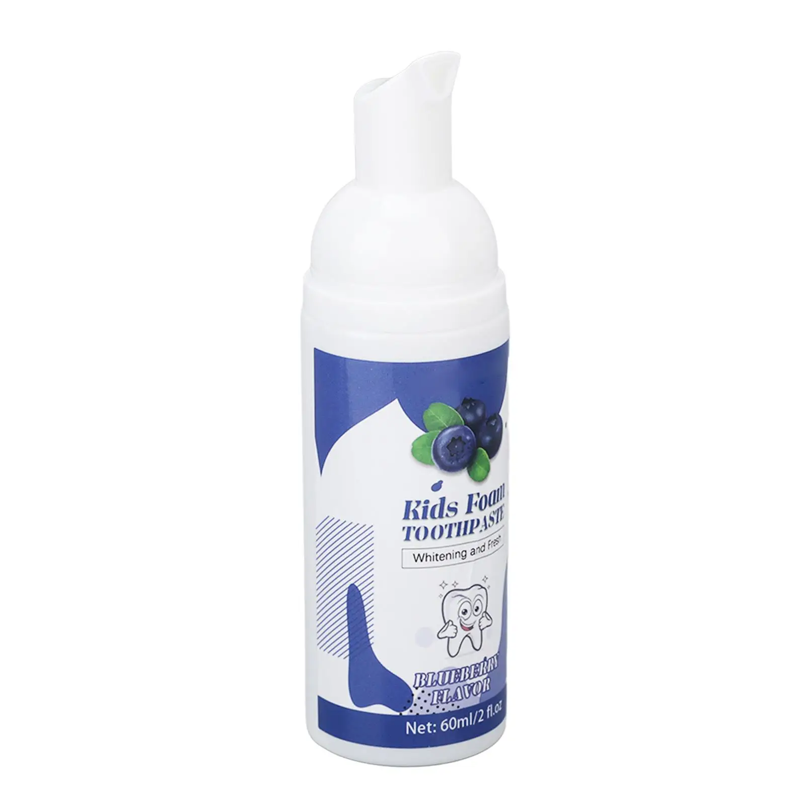 60ML Kids Bubble Toothpaste Mousse-Blueberry Flavor Foam for Children's Dental Care