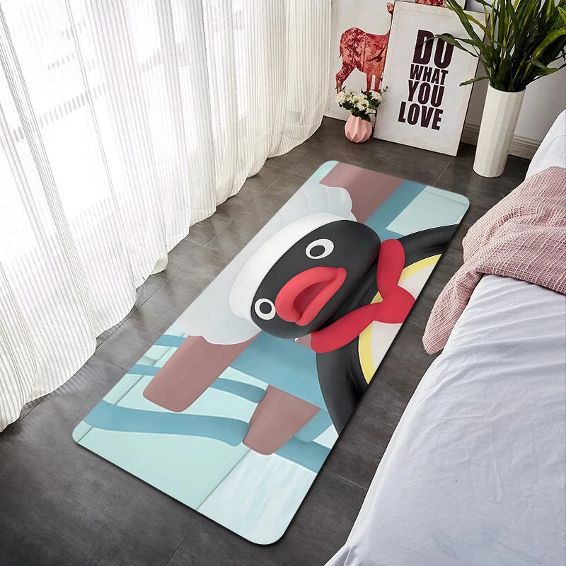 

Room Mats P-pingu Super Absorbent Bathroom Rug Cute Foot Mat Non Slip Carpet for Kitchen Entrance Door Doormat Rugs Bath Mat