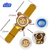 Cartoon Children Watches Baby Study Time Toy Bracelet Kids Slap Watch for Boys Girls Birthday Gift Clock （Free Stickers Battery） 6