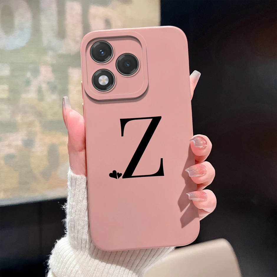 For Honor 5G Case: Shockproof Soft Silicone Slim Bumper Cover, Simplicity 26 Letter Design