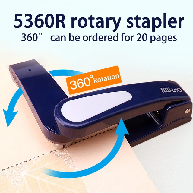 360 Rotatable Heavy Duty Stapler Machine Effortless Long Staples School  Office Bookbinding Paper Staplers Stationery - Stapler - AliExpress