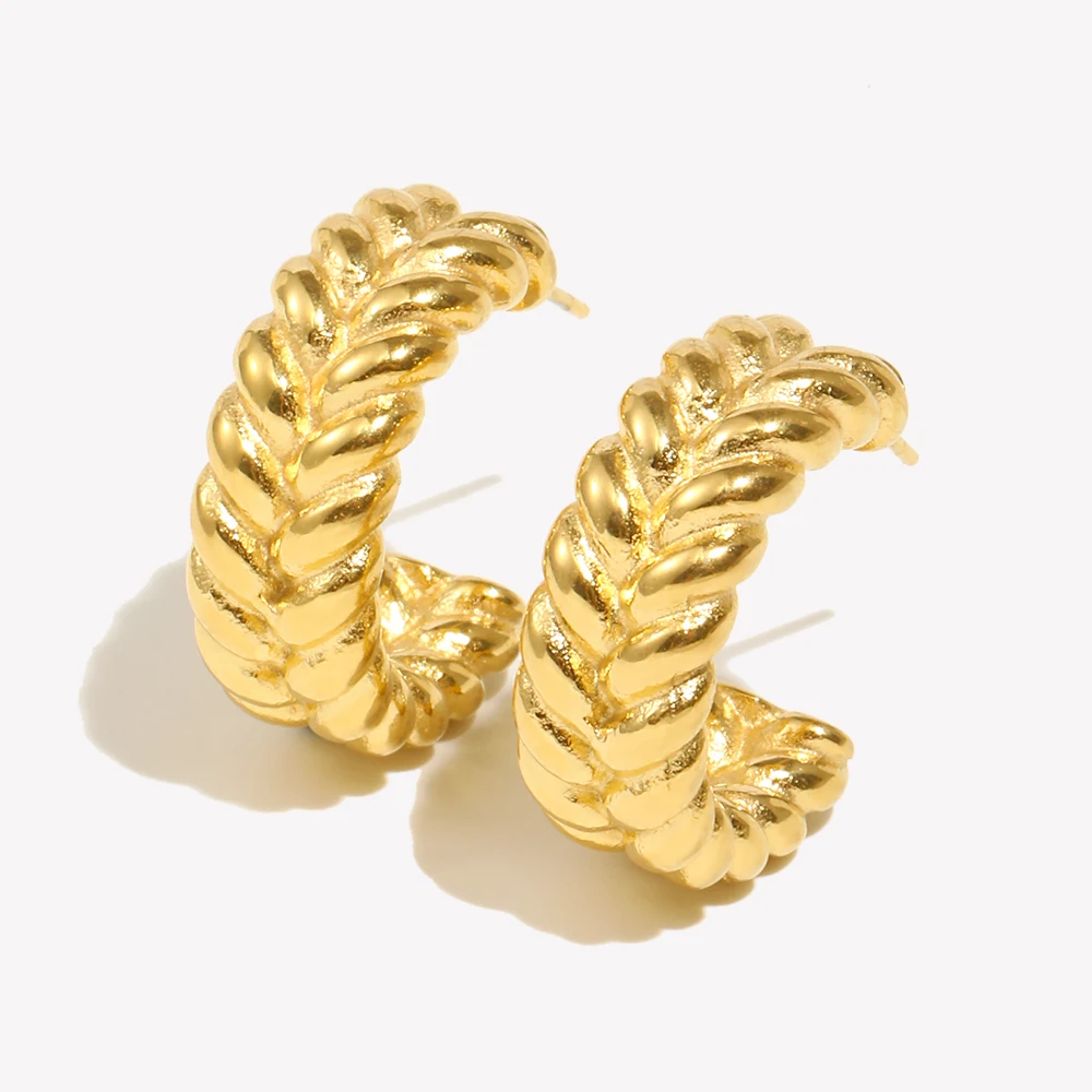 High End Fashion Tarnish Free Funky Earrings18K Gold Plated