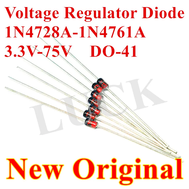 

50PCS New Zener Voltage Regulator Diode1N4748A 22V 1N4749A 24V 1N4750A 27V 1N4751A 30V 1N4752A 33V 1N4753A 36V 1N4754A 39V DO-41