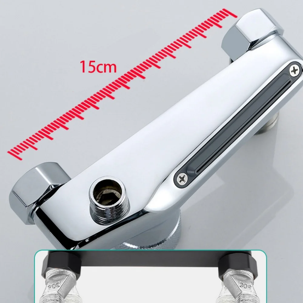 Wall Mount Bathtub Faucet Set Shower Brass Chrome Wall Mounted Bathroom Shower Mixer Tap Shower System Set Hot and Cold Mixer 5