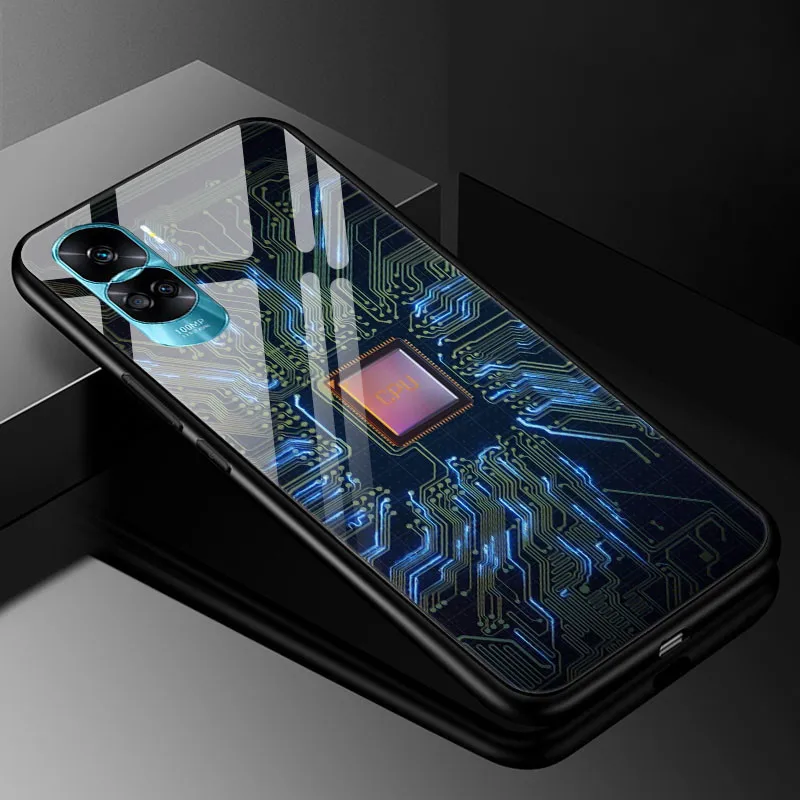 Luxury Tempered Glass Phone Case with Bumper - Cute Design