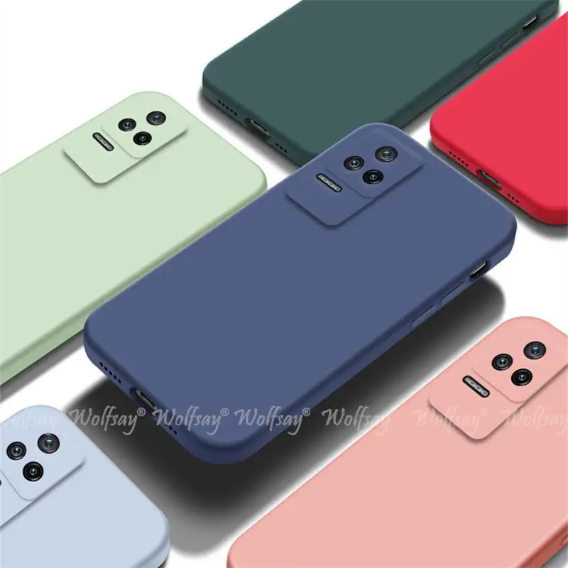 

Чехол для Xiaomi POCO F4, чехол для POCO F4 GT, задняя крышка из жидкого силикона, простая крышка, противоударный защитный чехол для POCO F4 GT, чехол