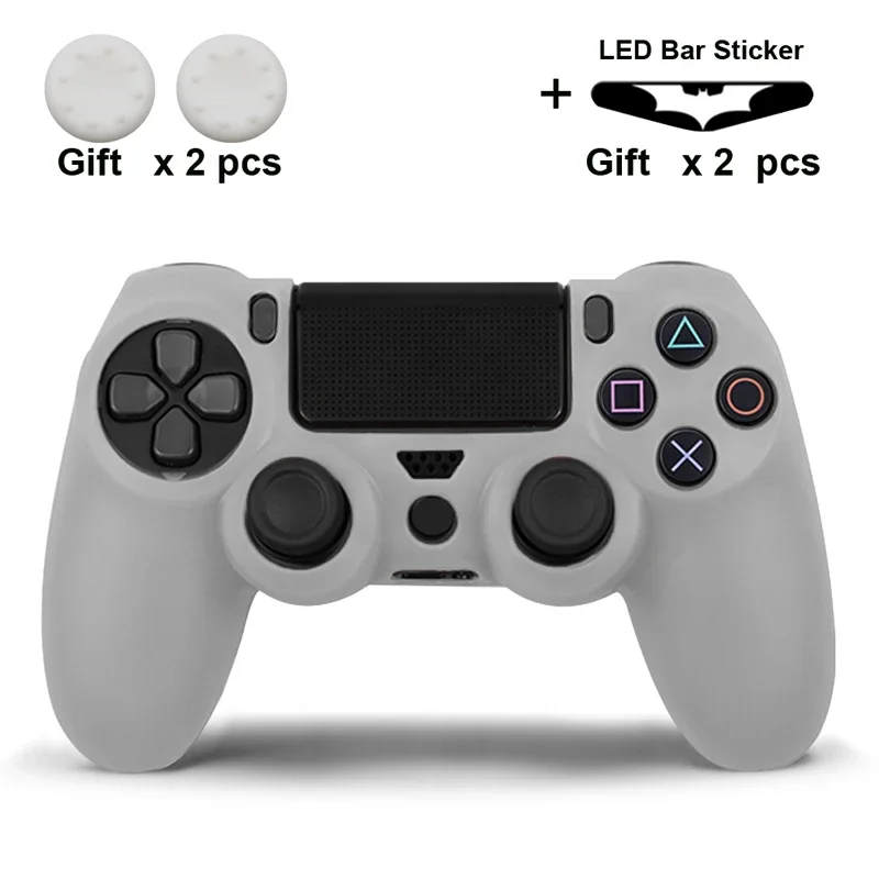 Silicone Rubber Controller Case with Thumbstick Grip Caps - Protective Shell