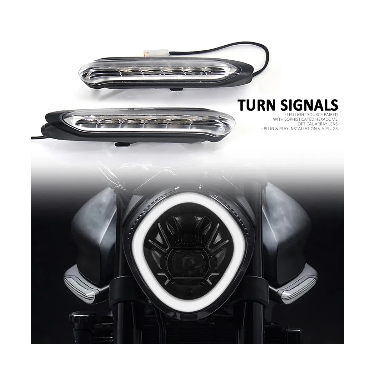 

Аксессуары для мотоциклов Фонарь с указателями поворота для DUCATI Monster 937, MONSTER 950, 2021, 2022, 2023