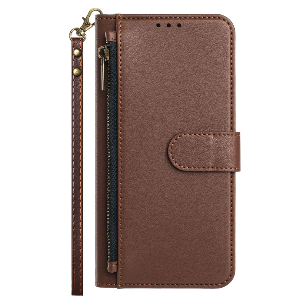 Zipper Wallet Leather Case - Shockproof Protective Phone Cover