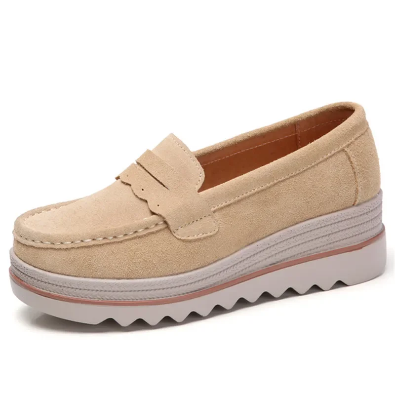 Autumn Women Platform shoes leather suede plush slip on sneakers chaussure woman tassel fringe loafers women shoes women shoes casual shoes women sneakers women flats