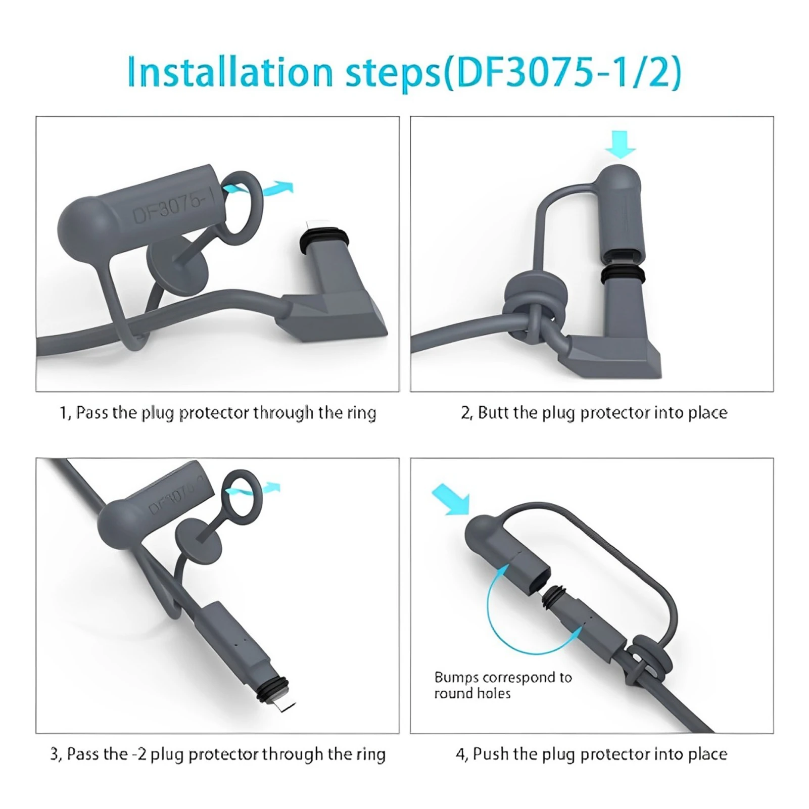 Rubber End Caps Usb Port Protector 1 Pair Starlink Gen2 Cable Plug Protective Cover Silicone Anti Dust Cable End Cap For StarLink Router