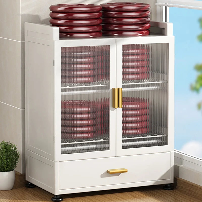 Modern Minimalist Kitchen Cabinets Home Small Dish Storage Cabinet Multi-functional Multi-layer Kitchen Cabinet with Drain Rack
