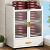 Modern Minimalist Kitchen Cabinets Home Small Dish Storage Cabinet Multi-functional Multi-layer Kitchen Cabinet with Drain Rack 4