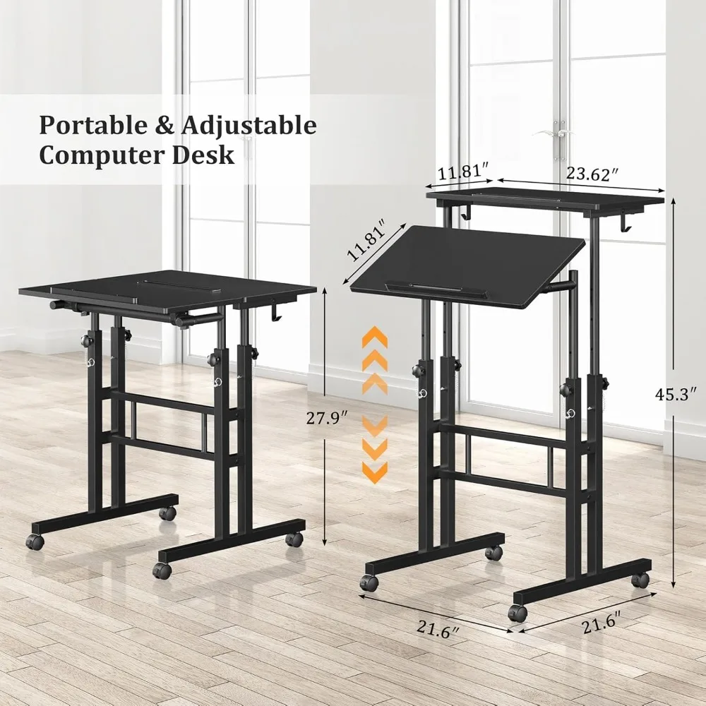 Portable Rolling Standing Desk 2
