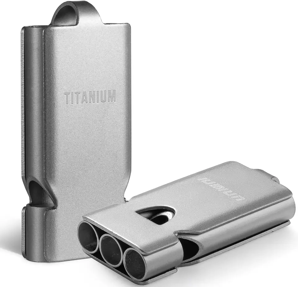 Titanium Emergency Survival Whistle for Camping Hiking
