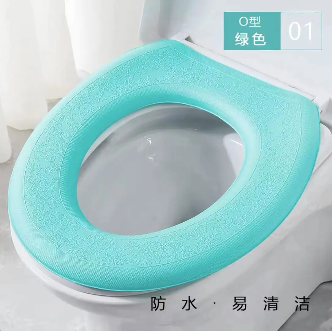 thumbnail image 1 of O-Shaped Waterproof Toilet Seat Cushion Soft Washable Seat Cushion cover the Four Seasons Household Toilet Seat Cushion Cover, 1 of 4