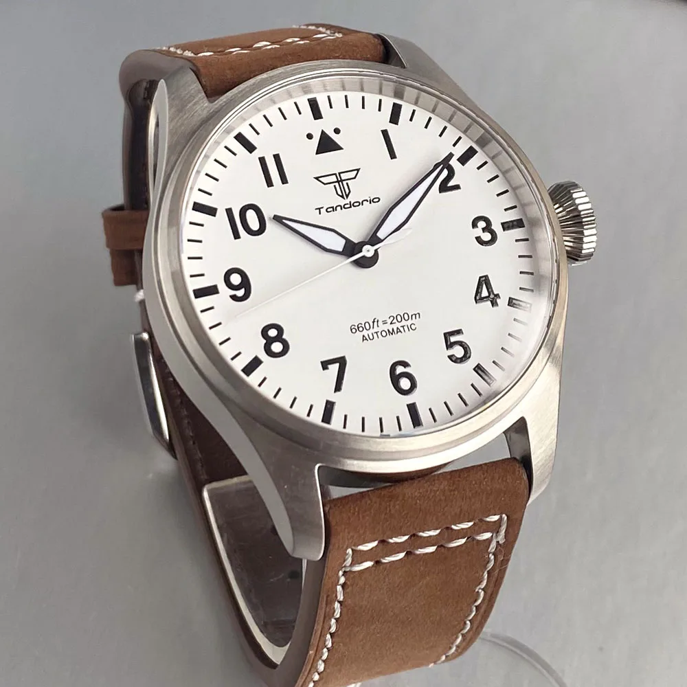 ラビラビ Simple White 12-Hours Arabic Numerals Dial Retro Sapphire 200m