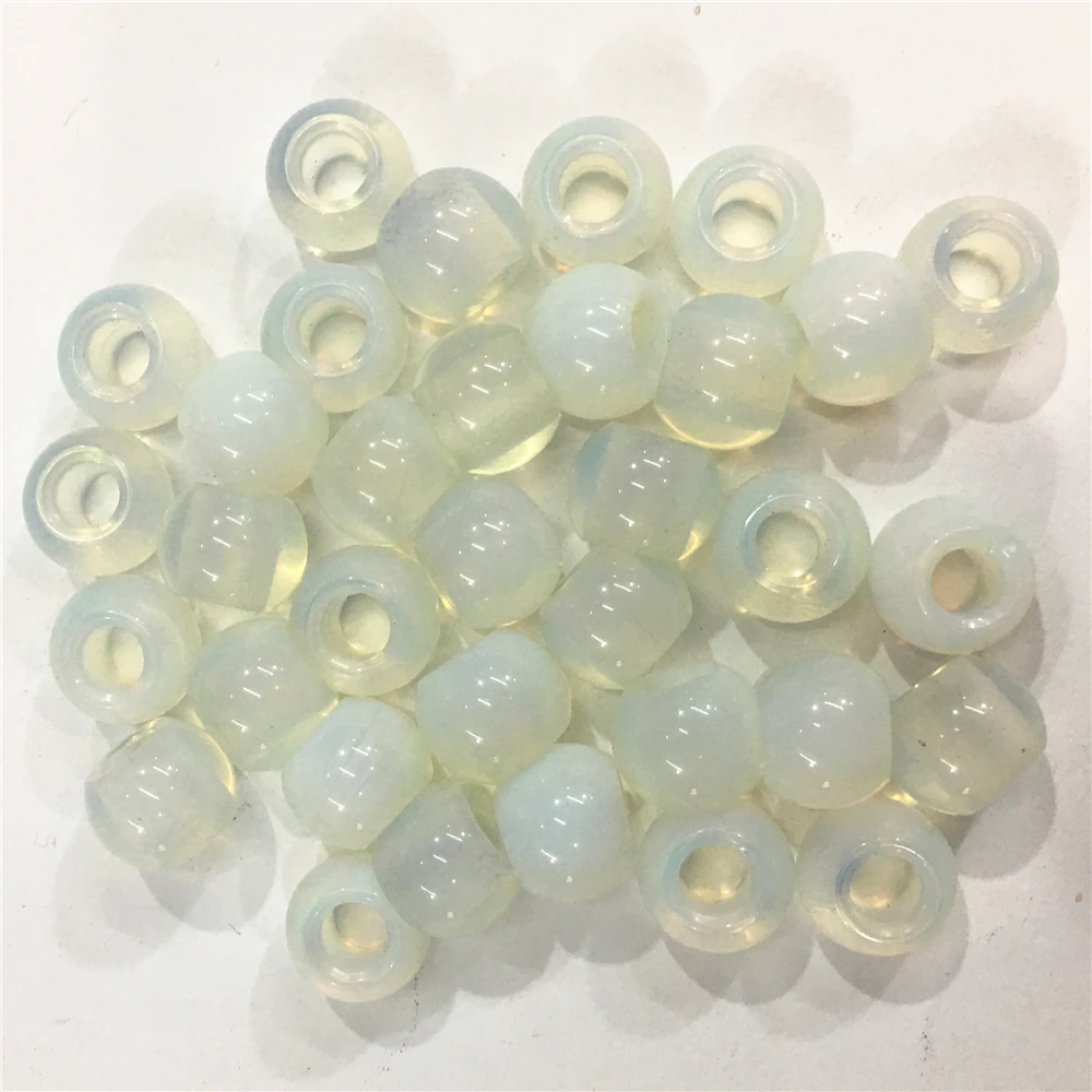 12x10mm Natural Stone European Large Big Hole Beads Charms Pendants for European Bracelet Jewelry Making Wholesale Lots Bulk