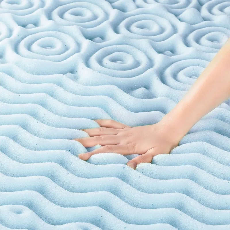 4 Inch 5-Zone Memory Foam Mattress Topper, Gel Infusion 5