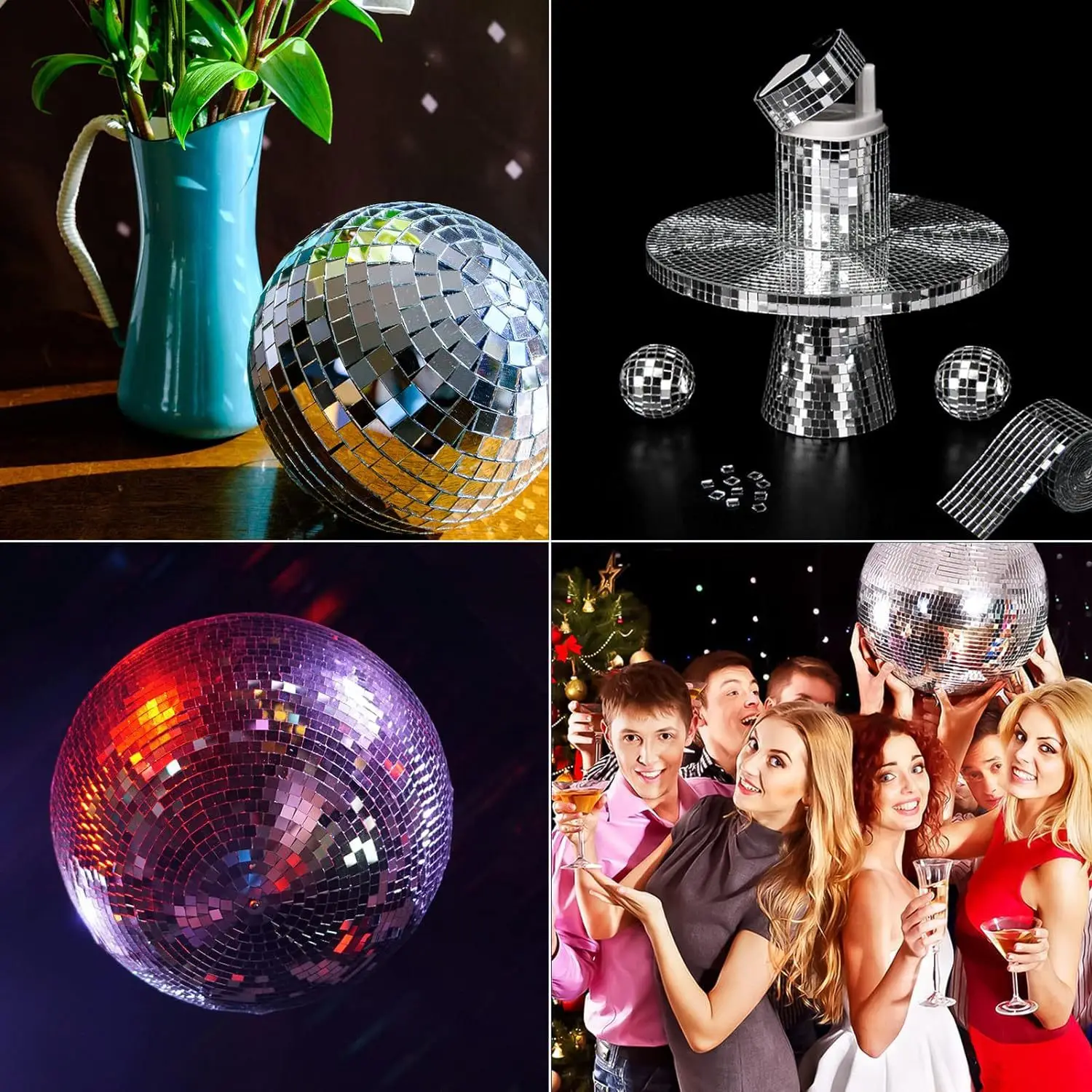 Mirror Wall Sticker Wall Sticker Disco Ball DIY Glass Mirror Stickers Wall Stickers Self-adhesive Home Decoration Wall Decor Interior Decor 30/60/100*4cm