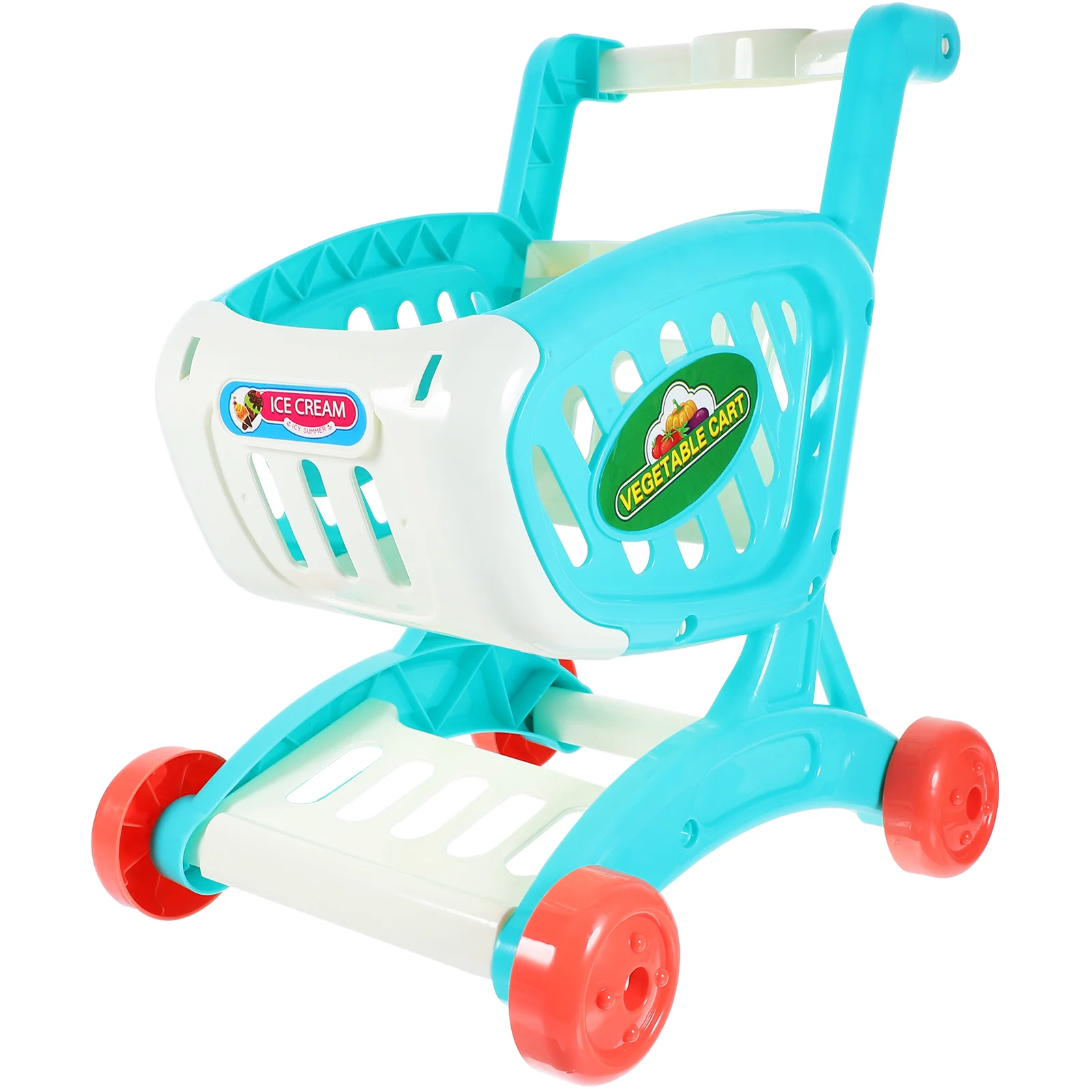 

Children's Shopping Cart Simulation Trolley Toy Miniature Toys Plastic Dolls Storage Racks Kids Playing Baby