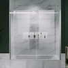 Shower Door, 56-60" W X 58" H, Frameless Sliding Showers Doors, Clear Tempered Glass Tub Doors, Tub Shower Door 1