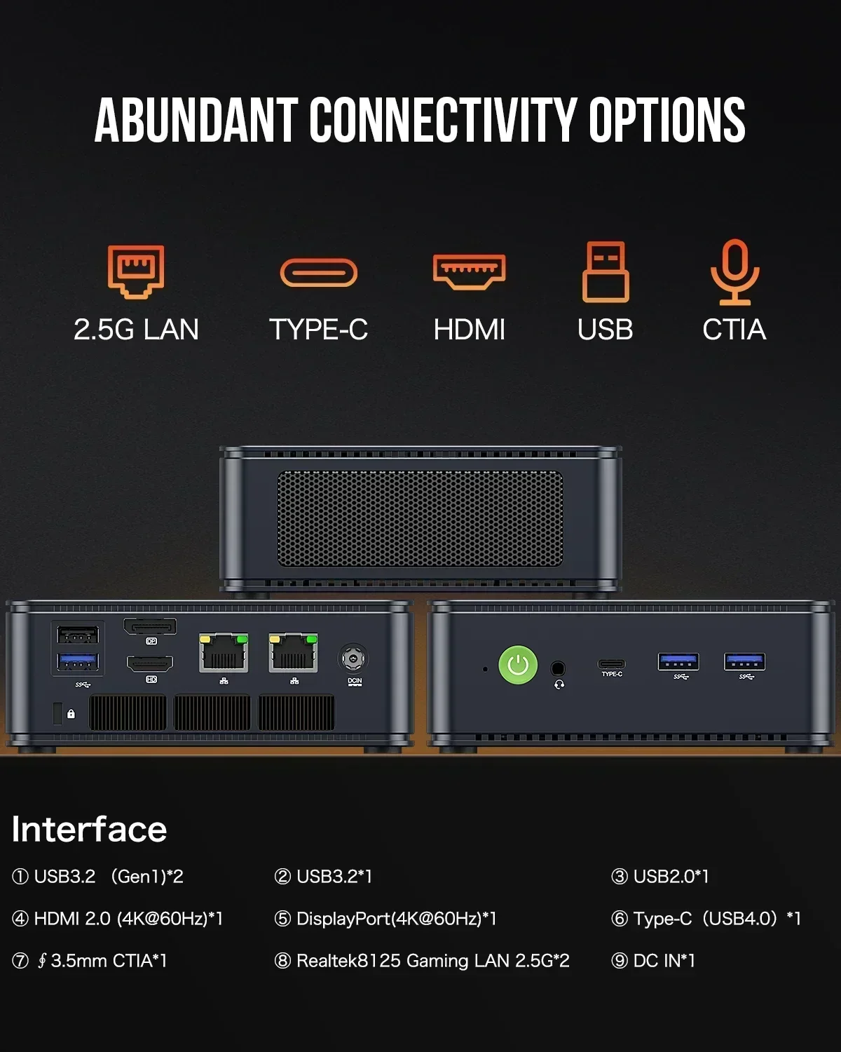 GMKTec M6 AMD Ryzen 5 6600H Mini PC Windows 11 Pro DDR5 5600Mhz
