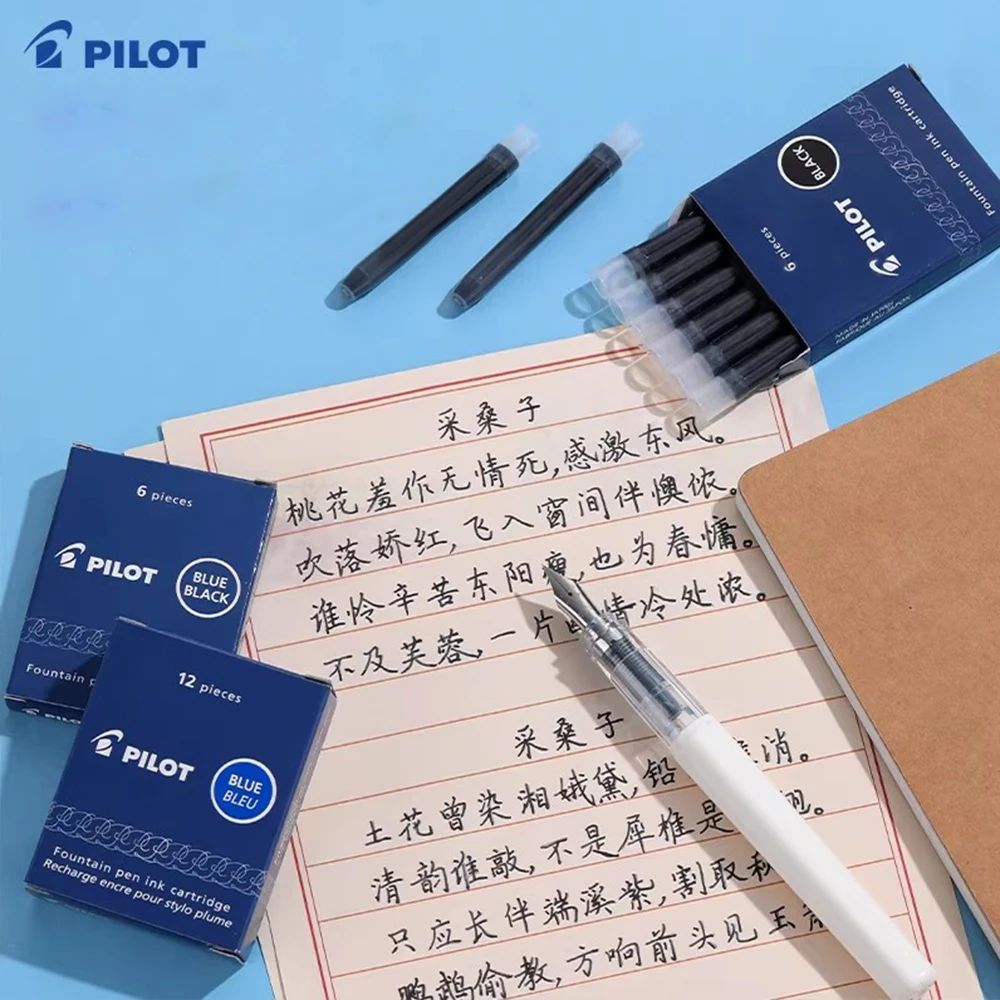 일본 PILOT 만년필 전용 잉크백 일회용 잉크 블래더 IC-50 논카본 논클로깅 펜 보충액 휴대용