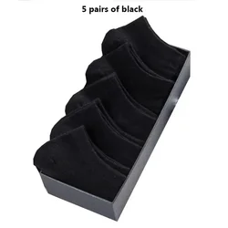 Pack of 5/10 Women's Breathable Cotton Ankle Socks - Solid Colors for Comfort and Style (Black)