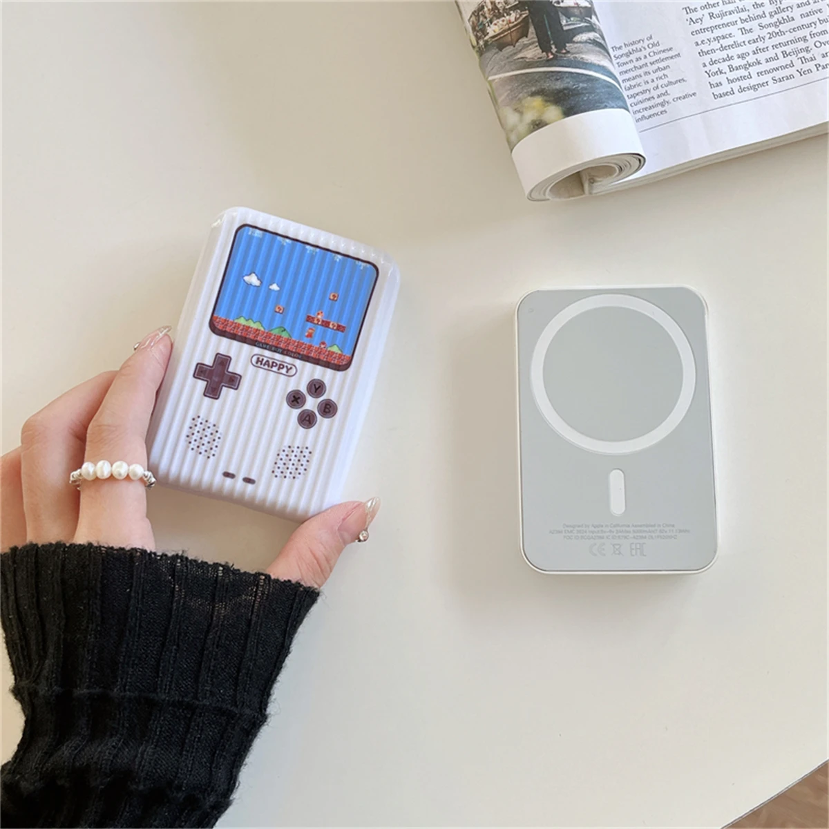 For Iphone Powerbank Case External Battery Shockproof Bumper Wireless Magnetic Battery Protective Cover Silicone Case Soft power bank case