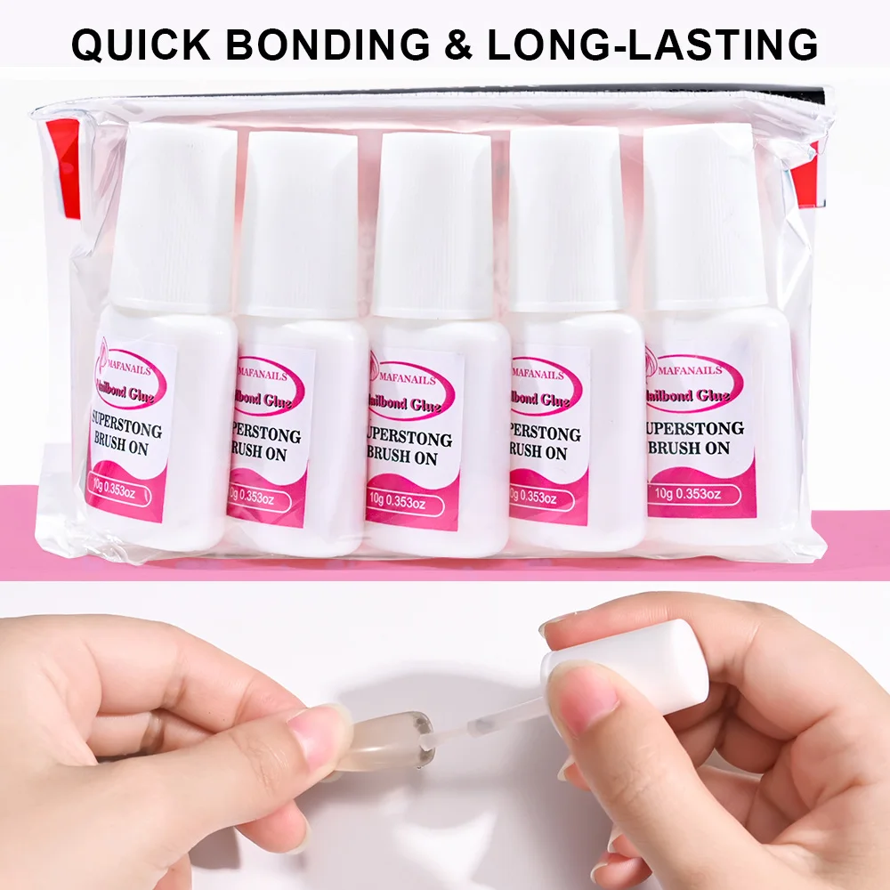 10g/pcs False Nail Glue Fast Drying Adhesive Glue For Nail Art Rhinestones Gems UV Gel Acrylic Glue Manicure Nail Tips Tool *5/1 2