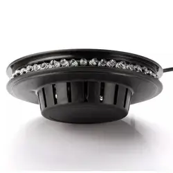 Vibrant Rotating LED Disco Wall Lights - Dynamic Flash Bar Decorative Stage Lighting - US Plug (Black)