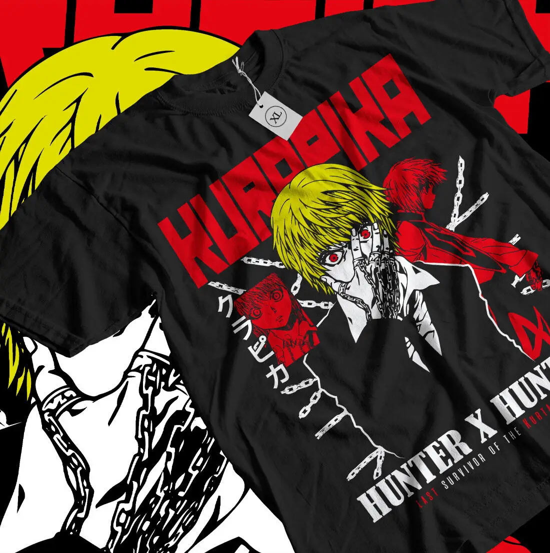 

Kurapika T-shirt Hisoka Gon Killua Meruem Illumi HXH Kawaii Anime Shirt All Size