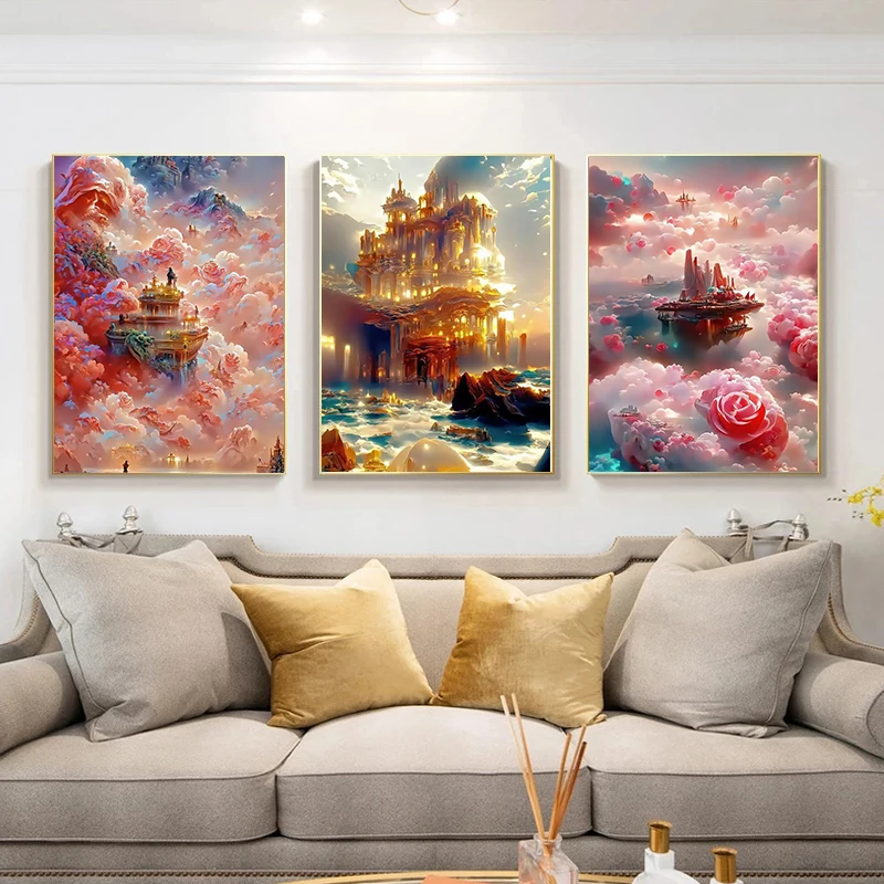 SDOYUNO Art Golden Abstract Painting By Numbers For Adult Childen