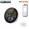 Tuya WiFi Smart Weather Station Colour LCD Table Clock Temperature Tester Weather Forecast Multifunction Thermometer Hygrometer 4